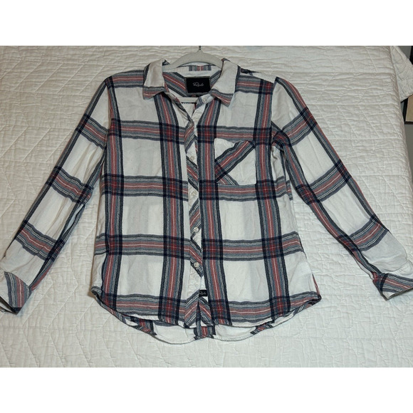 Rails Tops - Rails Hunter Plaid Button Down Shirt blue red Women’s Size Small long sleeve